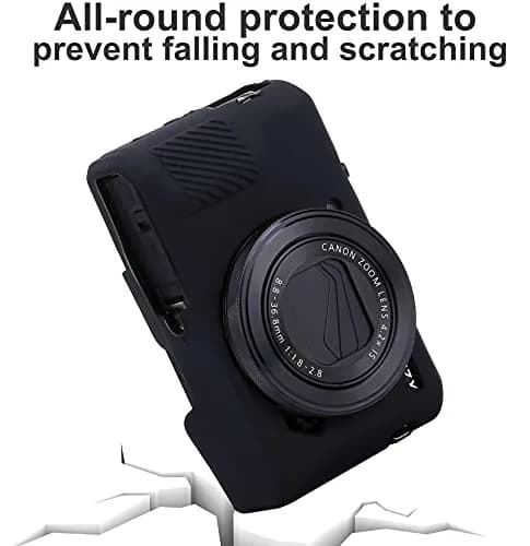 Yisau Black Silicone Camera Case for Canon PowerShot G7X / G7X Mark II | Ultra Thin Lightweight Rubber Soft Case thumbnail 6