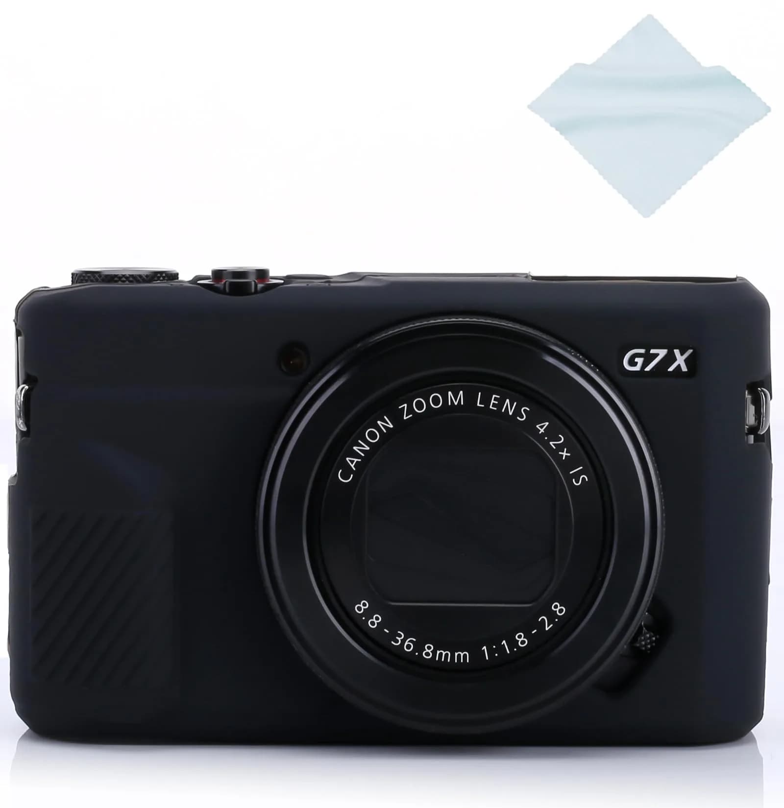 Yisau Black Silicone Camera Case for Canon PowerShot G7X / G7X Mark II | Ultra Thin Lightweight Rubber Soft Case - main product image