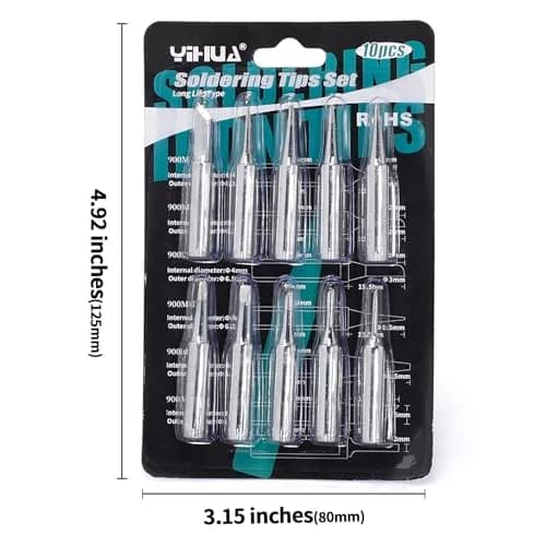 YIHUA #1200 Soldering Iron Tips Set 10PCS | SGS Certified Lead-Free thumbnail 3