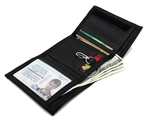 AI-DEE Digital Beige RFID Trifold Canvas Outdoor Sports Wallet for Kids with Hook & Loop Closure - view 4