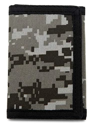 AI-DEE Digital Beige RFID Trifold Canvas Outdoor Sports Wallet for Kids with Hook & Loop Closure - view 2