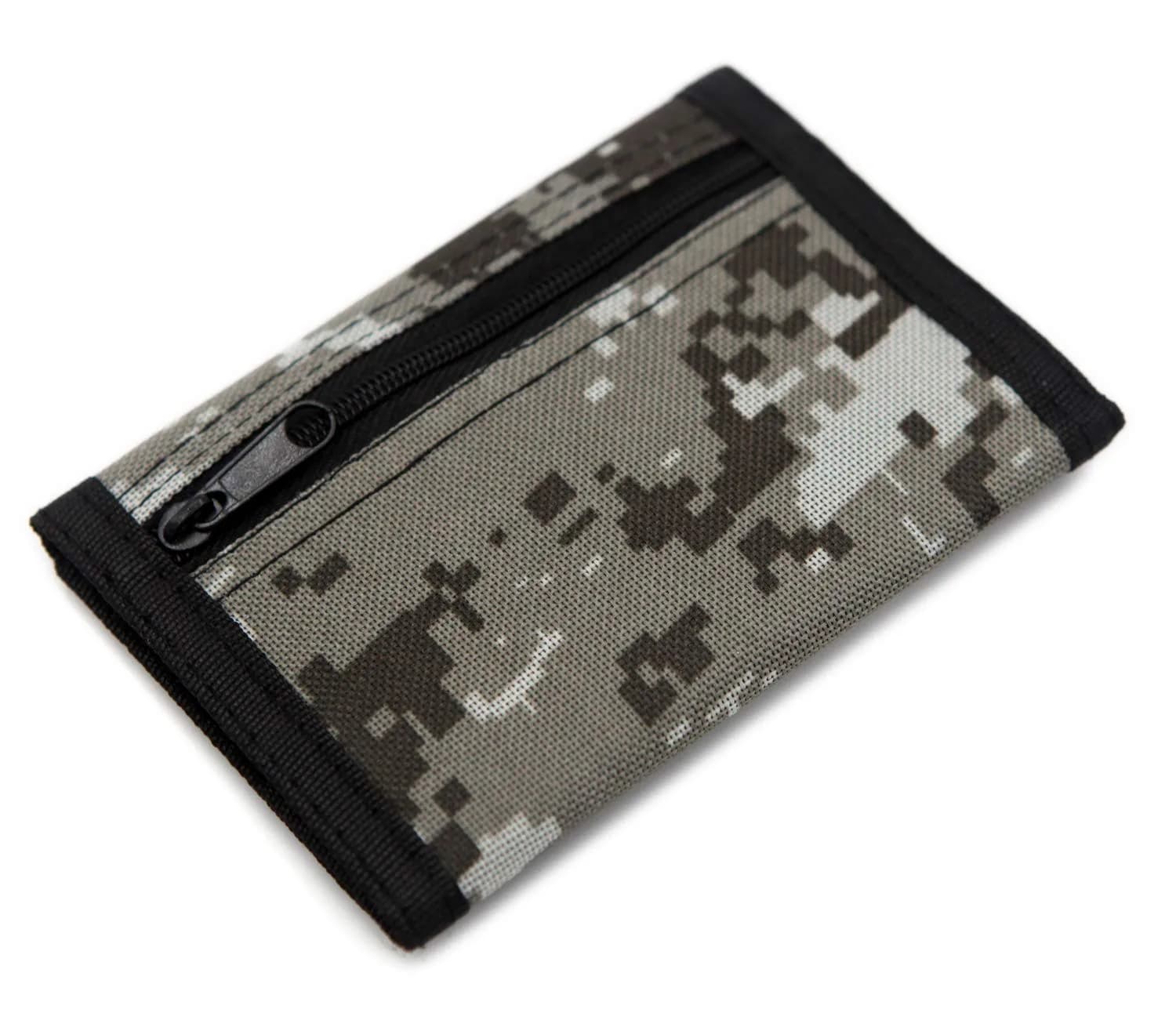 AI-DEE Digital Beige RFID Trifold Canvas Outdoor Sports Wallet for Kids with Hook & Loop Closure thumbnail 3