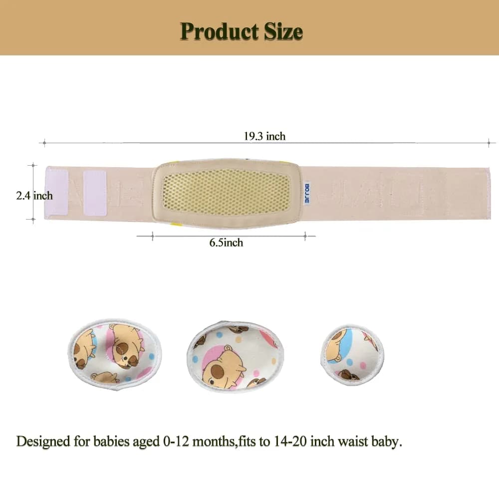 BOJEE Umbilical Hernia Belt for Infants & Kids | 48 cm (19 inch) Beige - view 4