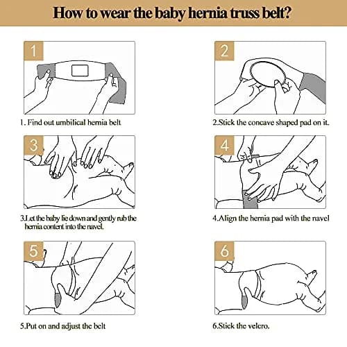 BOJEE Umbilical Hernia Belt for Infants & Kids | 48 cm (19 inch) Beige thumbnail 6