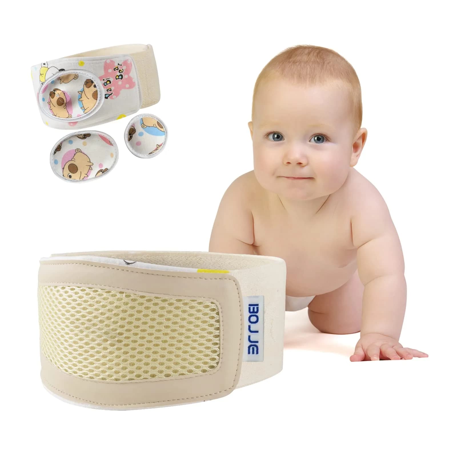 BOJEE Umbilical Hernia Belt for Infants & Kids | 48 cm (19 inch) Beige - main product image