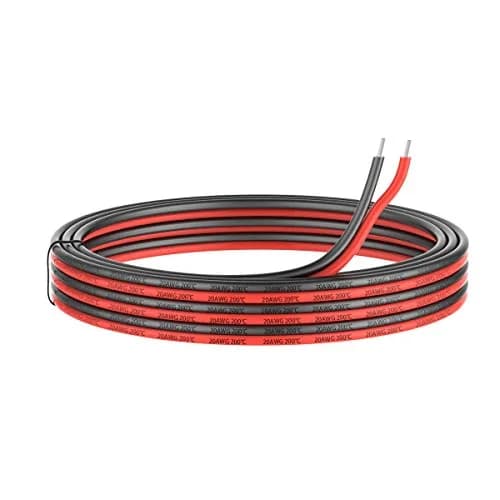 Haerkn 20awg Silicone Electrical Wire 2 Cores 25ft | Tinned Copper, 600V, Flexible thumbnail 1