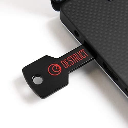 DESTRUCT USB Gadget - Military Grade Hard Drive Wiper | Permanently Erase Data, Portable, USB 1.1, Black thumbnail 4