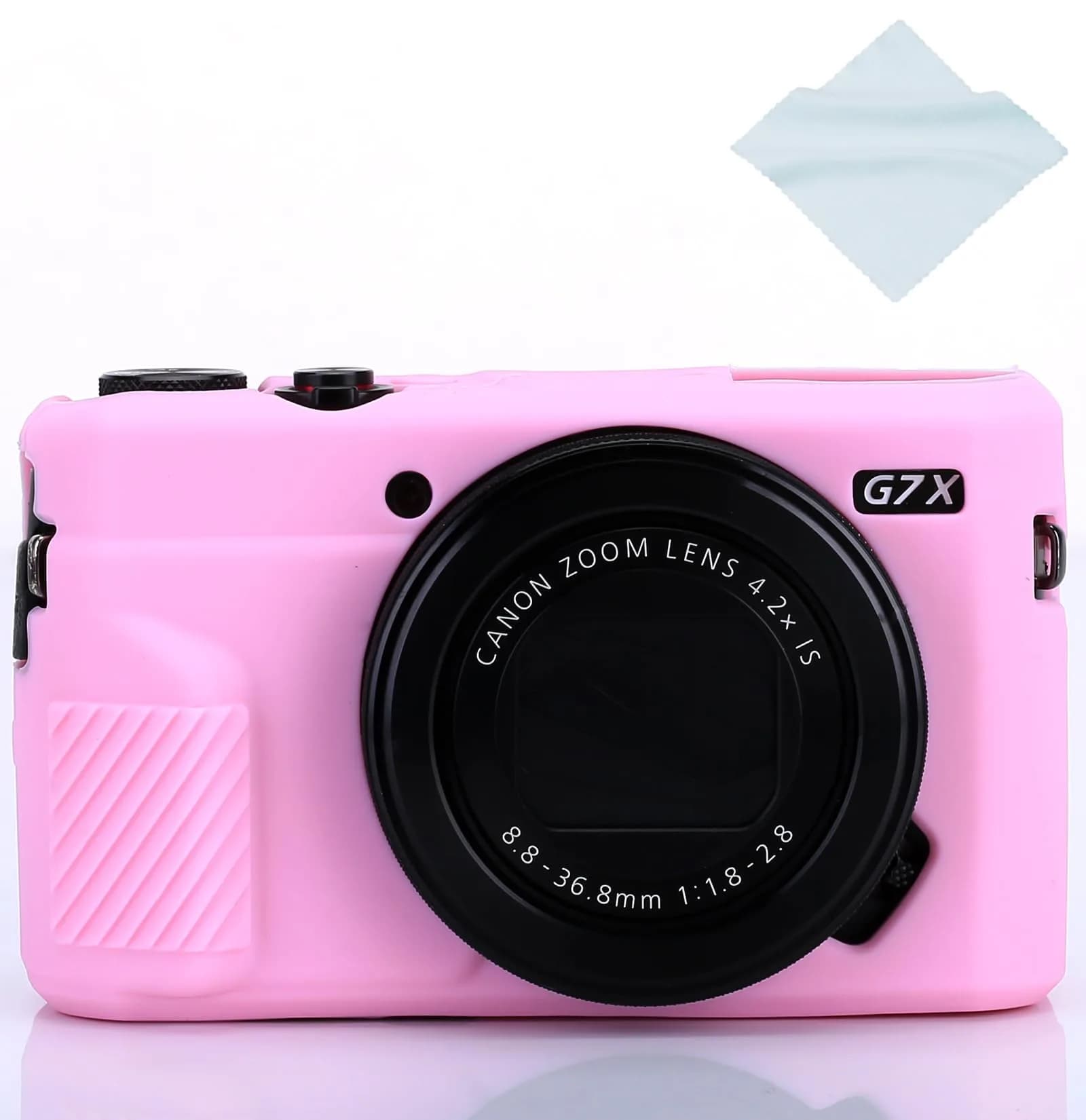 Yisau Pink Silicone Camera Case for Canon PowerShot G7X / G7X Mark II | Ultra Thin Lightweight Rubber Soft Silicone Bag Cover — Pink