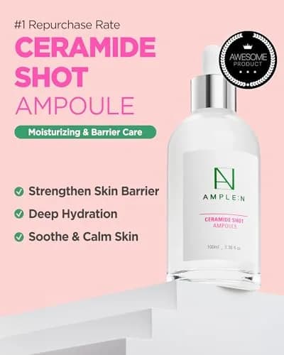 AMPLE:N Ceramide Shot Ampoule 100ml (3.38 fl oz) | Korean Barrier Repair Serum for Dry, Sensitive Skin thumbnail 2