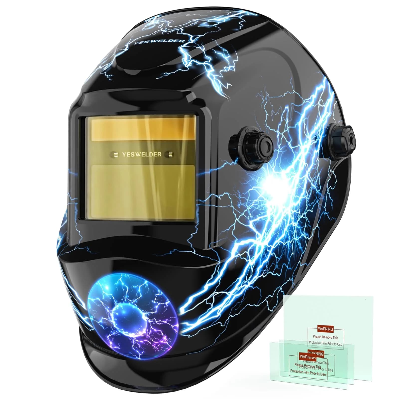 YESWELDER Auto Darkening Welding Helmet LYG-L600A True Color 1/1/1/1 Optical Clarity with Pivot Headgear — LYG-L600A-A