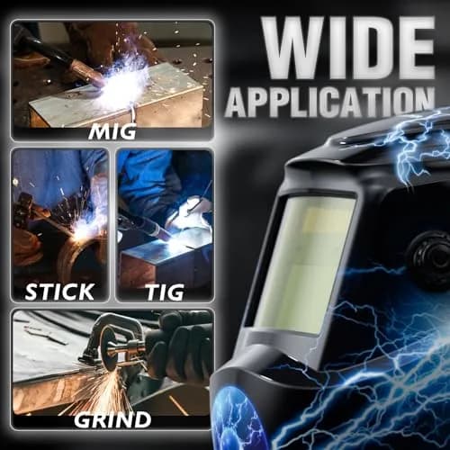 YESWELDER Auto Darkening Welding Helmet LYG-L600A True Color 1/1/1/1 Optical Clarity with Pivot Headgear thumbnail 4