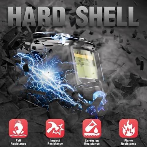 YESWELDER Auto Darkening Welding Helmet LYG-L600A True Color 1/1/1/1 Optical Clarity with Pivot Headgear thumbnail 5
