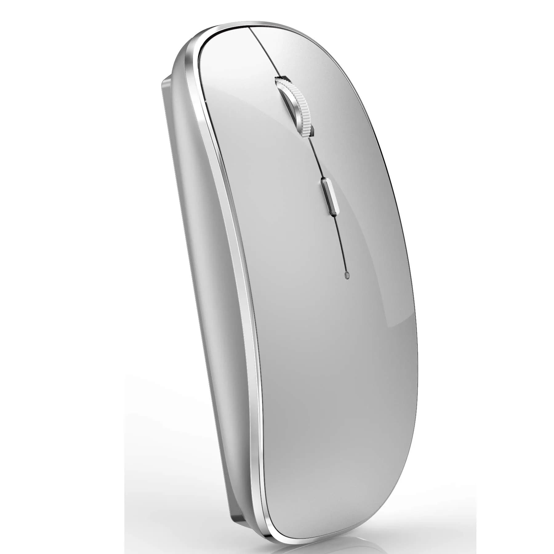 JETTA 2.4G USB C Receiver Wireless Mouse for Computer, Laptop, Chromebook, Mac | 1600 DPI — Silver