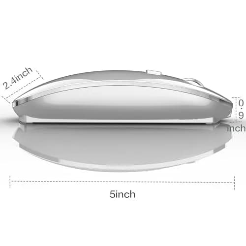 JETTA Wireless Mouse for MacBook Pro, MacBook Air, Laptop, Desktop, Chromebook, Win7/8/10/11, PC - Silver | Plug and Play Optical Mouse thumbnail 5