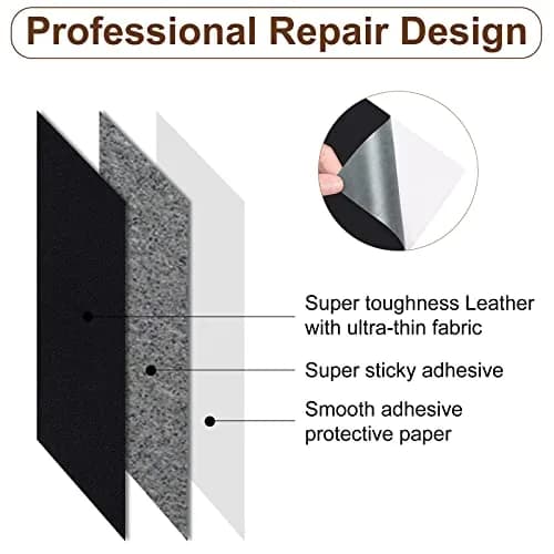 Numola Dark Brown Leather Repair Patch 8x11 Inch - Waterproof Self-Adhesive Fabric Tape - view 3