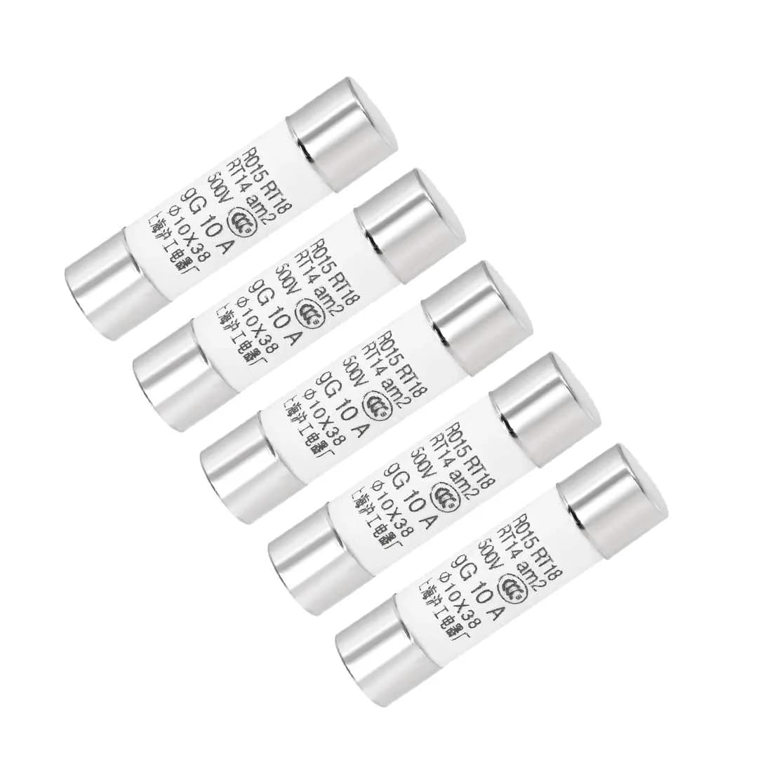 uxcell Ceramic Cartridge Fuses 10A DC 500V 10x38mm | Protects Circuits & Semiconductors