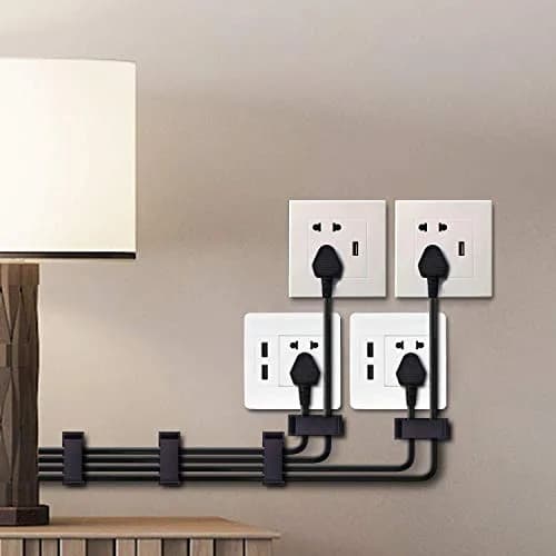 SOULWIT 50Pcs Self Adhesive Cable Management Clips - Black | Organize Wires on Desks, Walls, Cabinets thumbnail 5