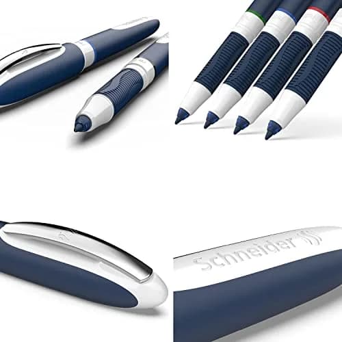 Schneider One Change Rollerball Pen, 0.6mm Fine Tip, Black Ink, Box of 5 Pens | Smooth Ink Flow & Refillable thumbnail 3