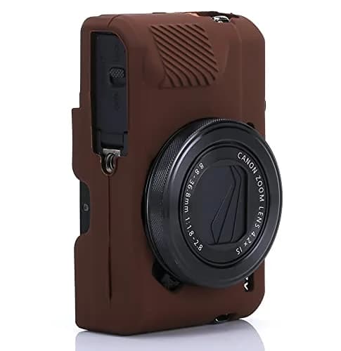 Yisau Silicone Camera Case for Canon G7X / G7X Mark II, Coffee | Ultra Thin Lightweight Rubber Soft Silicone Case Bag Cover thumbnail 6