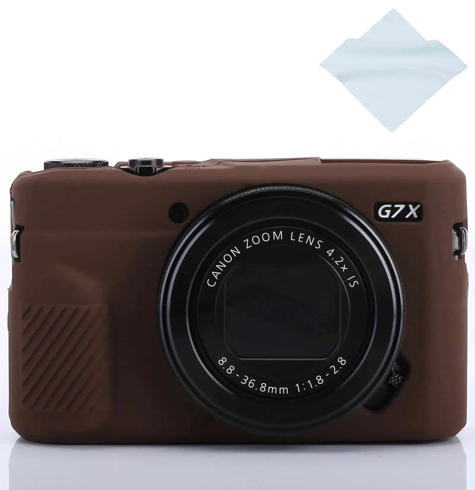 Yisau Silicone Camera Case for Canon G7X / G7X Mark II, Coffee | Ultra Thin Lightweight Rubber Soft Silicone Case Bag Cover - main product image