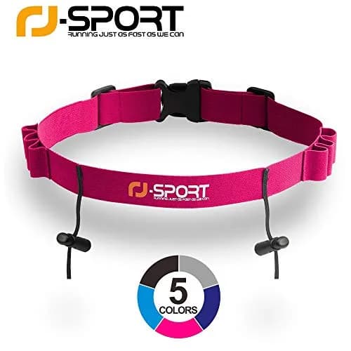RJ-Sport Race Number Belt with 6 Gel Loops - Adjustable Bib Holder for Triathlon, Marathon, Running & Cycling (Pink, One Size) thumbnail 7