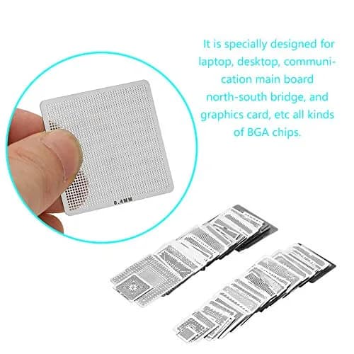 Ovenot BGA Reballing Stencils Kit 130pcs Universal Steel Template Mesh 0.35mm-0.76mm | Directly Heat Set thumbnail 8
