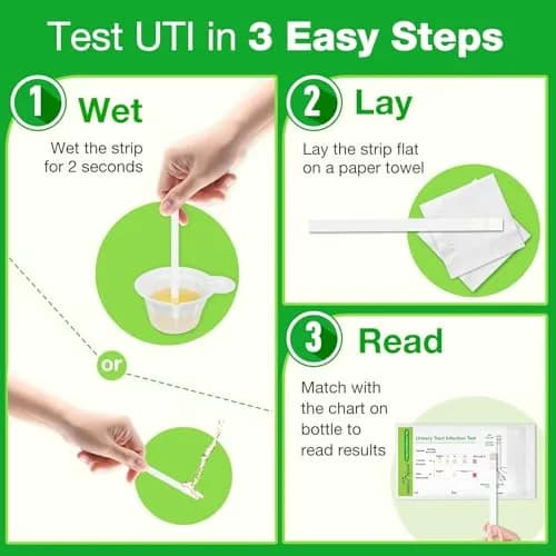 Easy@Home Urinary Tract Infection Test Strips 25 Pack | Detects Leukocytes & Nitrites for Women thumbnail 5