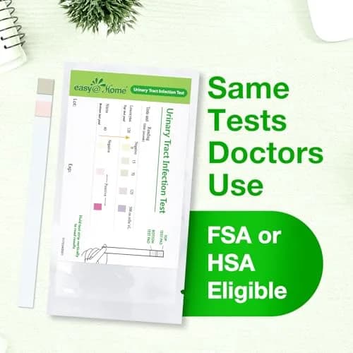 Easy@Home Urinary Tract Infection Test Strips 25 Pack | Detects Leukocytes & Nitrites for Women thumbnail 3