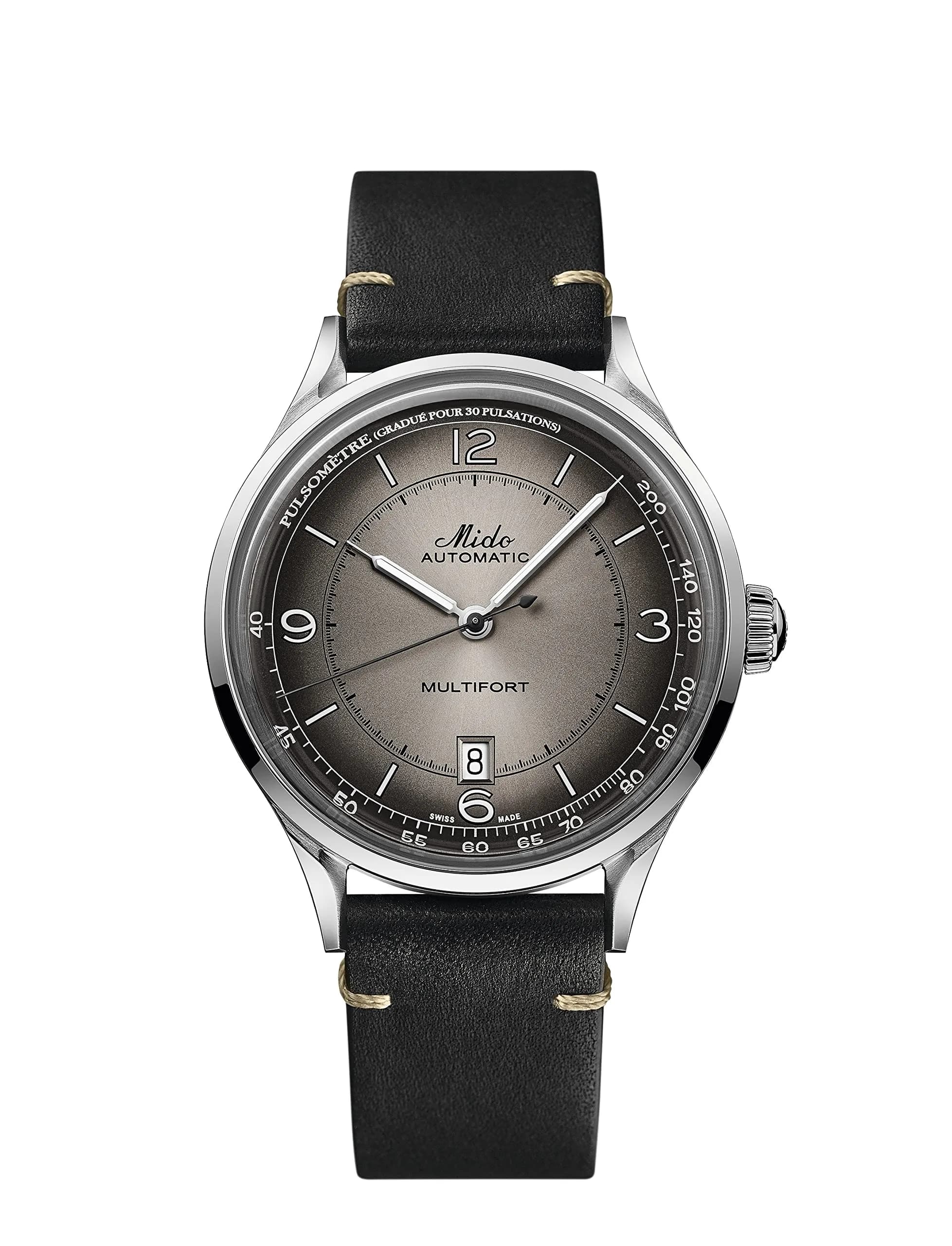MIDO Multifort Patrimony Swiss Automatic Watch for Men | 40mm Stainless Steel Anthracite Dial