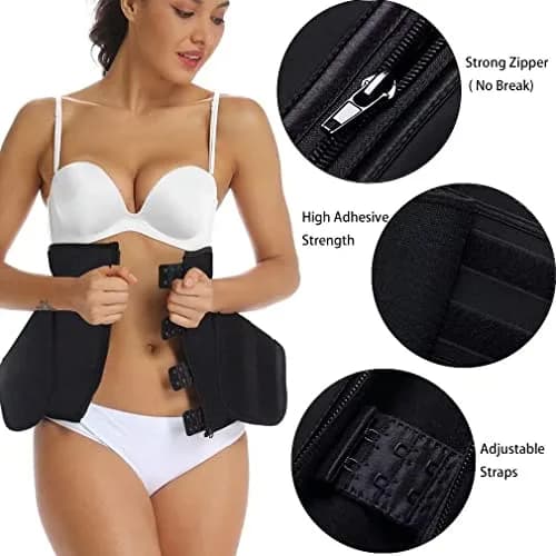 HOPLYNN Neoprene Sweat Waist Trainer Corset for Women | Body Shaping & Tummy Control thumbnail 4