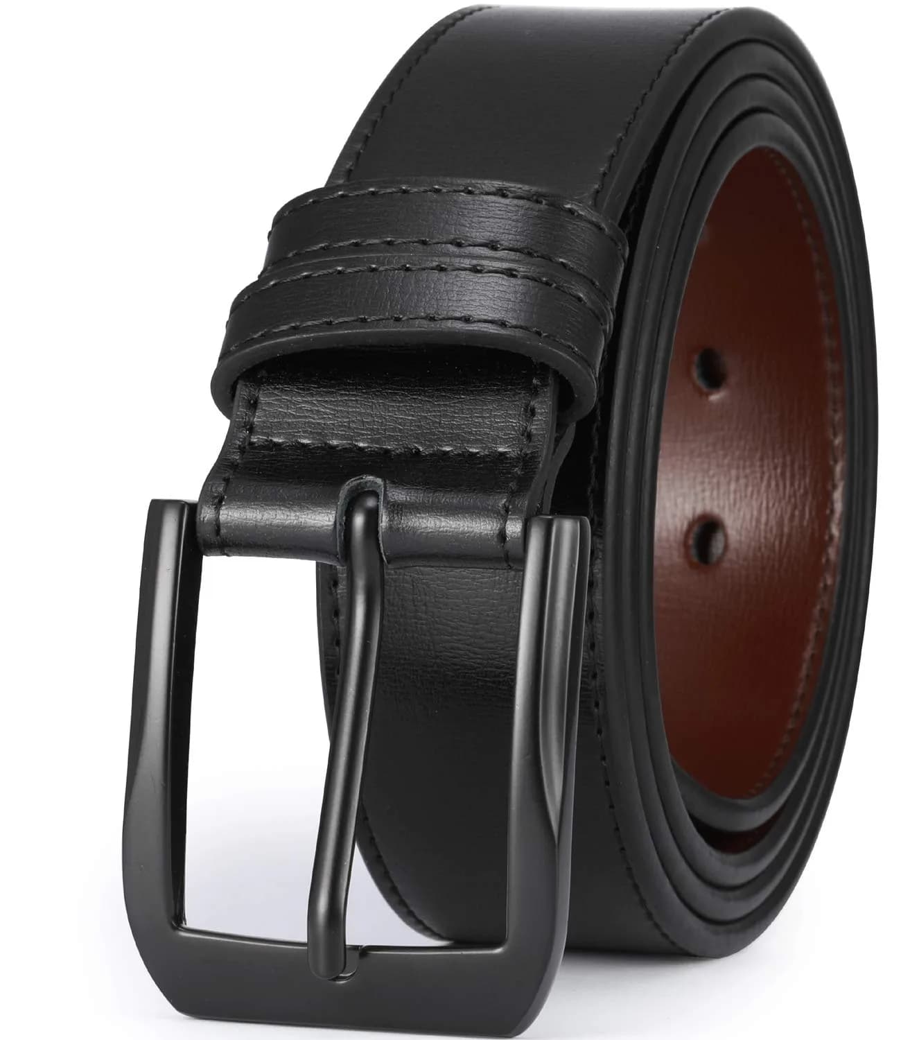 beltox fine Men’s Casual Leather Jeans Belt 1.5” Wide | Genuine Leather, Alloy Buckle, 47-48
