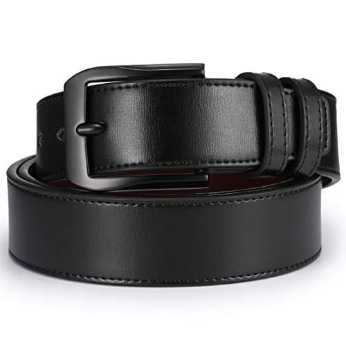 beltox fine Men’s Casual Leather Jeans Belt 1.5” Wide | Genuine Leather, Alloy Buckle, 47-48 thumbnail 2
