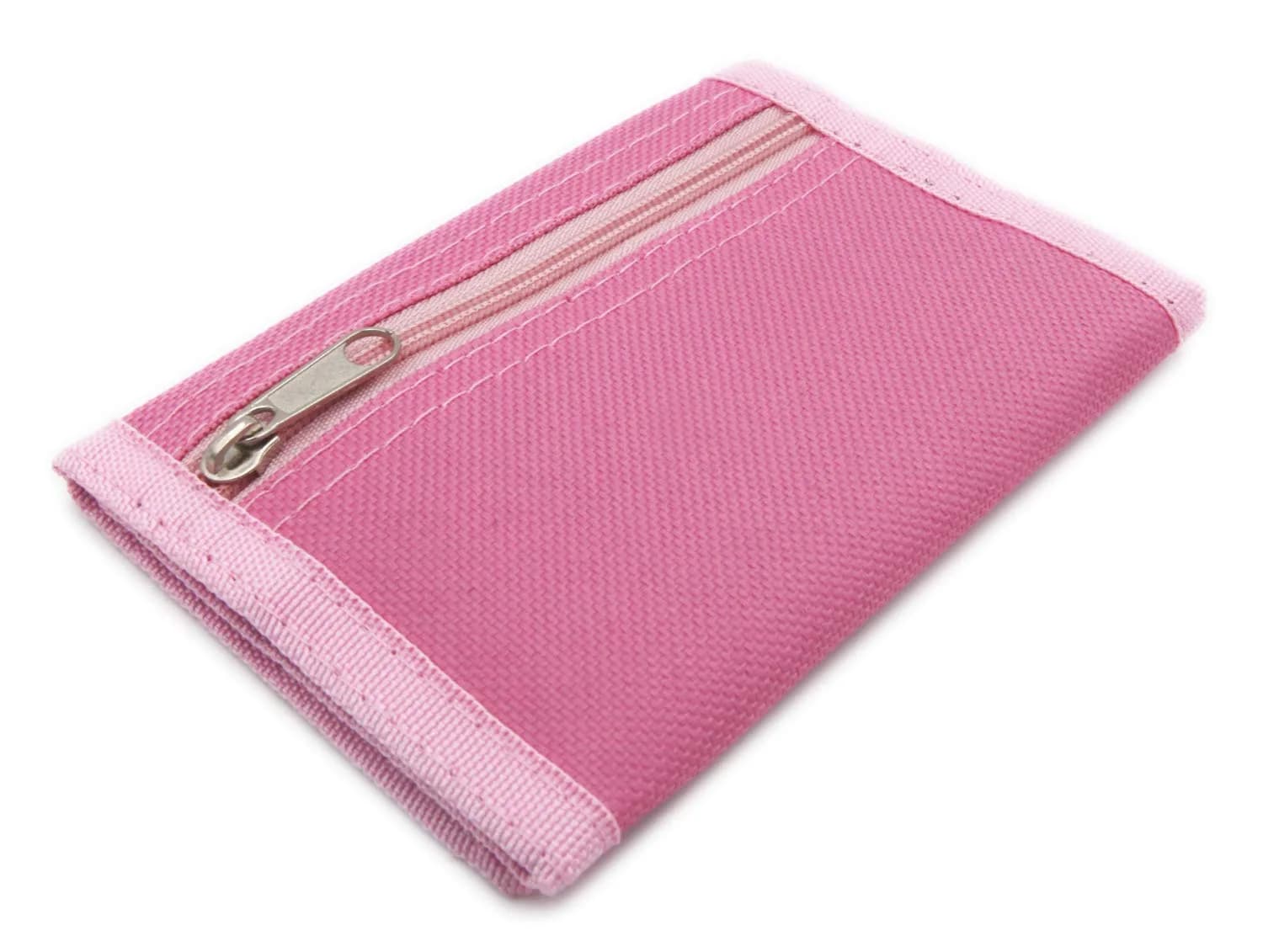 AI-DEE RFID Trifold Canvas Outdoor Sports Wallet for Kids - Pink | Durable Hook & Loop Closure - view 5