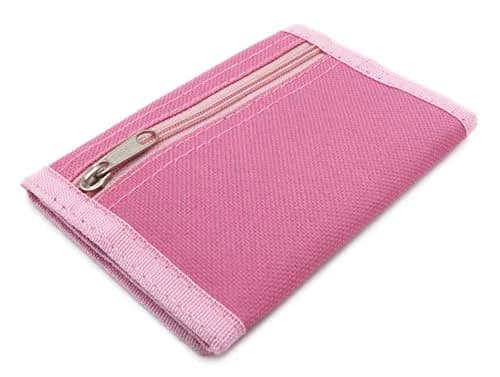 AI-DEE RFID Trifold Canvas Outdoor Sports Wallet for Kids - Pink | Durable Hook & Loop Closure thumbnail 5