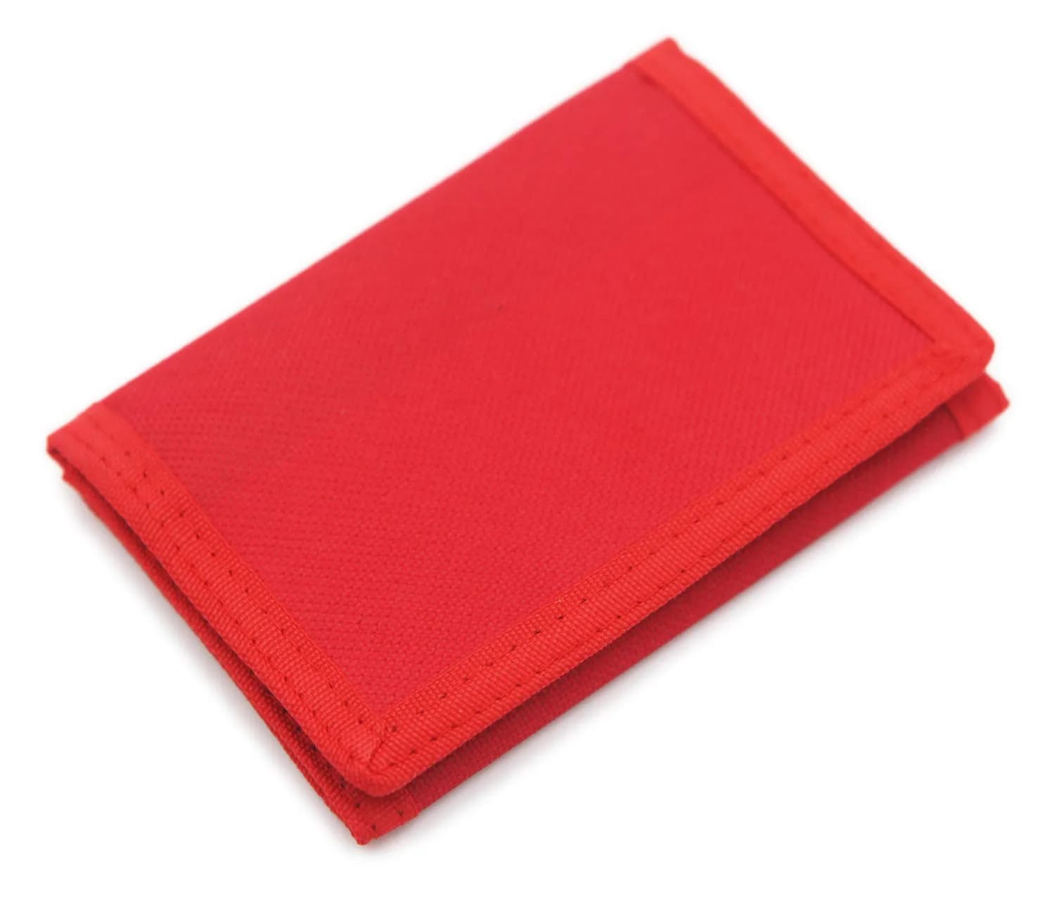 AI-DEE Red RFID Trifold Canvas Outdoor Sports Wallet for Kids with Hook & Loop Closure thumbnail 1