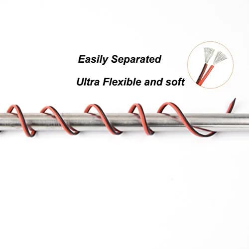 Haerkn 16awg Silicone Electrical Wire 2 Cores 25ft | 600V Tinned Copper Flexibility thumbnail 3