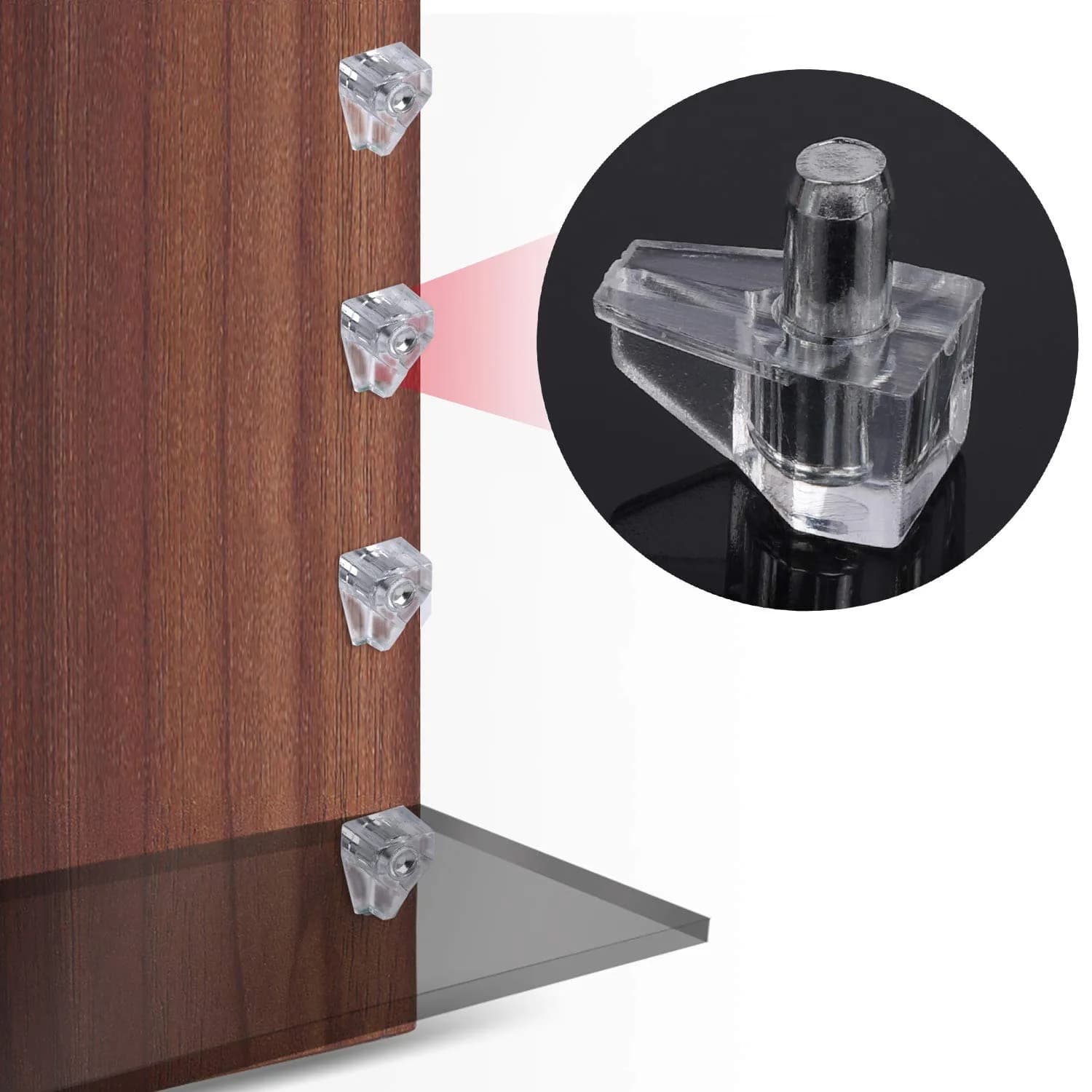 Tbestmax 5 mm Clear Shelf Support Pegs 95 pcs | Lock Shelves Securely - view 5
