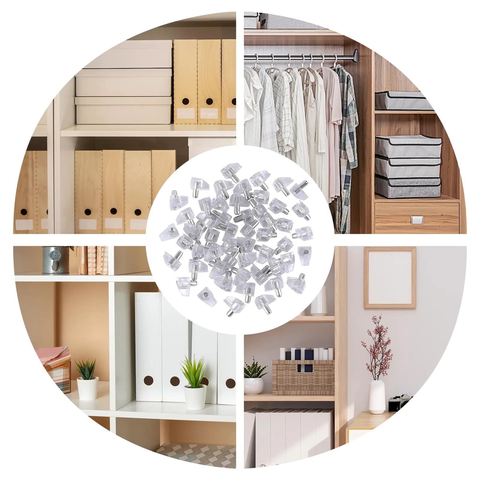 Tbestmax 5 mm Clear Shelf Support Pegs 95 pcs | Lock Shelves Securely - view 7