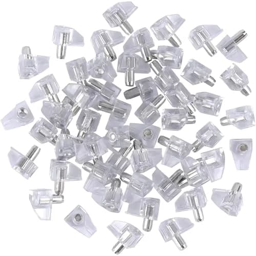 Tbestmax 5 mm Clear Shelf Support Pegs 95 pcs | Lock Shelves Securely thumbnail 1