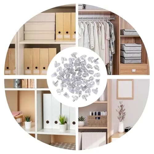 Tbestmax 5 mm Clear Shelf Support Pegs 95 pcs | Lock Shelves Securely thumbnail 7