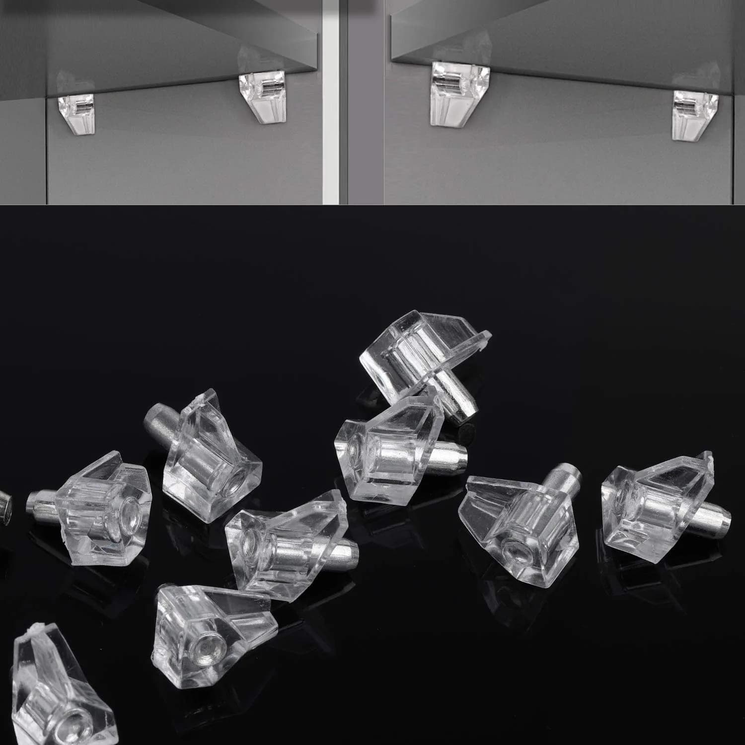 Tbestmax 5 mm Clear Shelf Support Pegs 95 pcs | Lock Shelves Securely - view 4