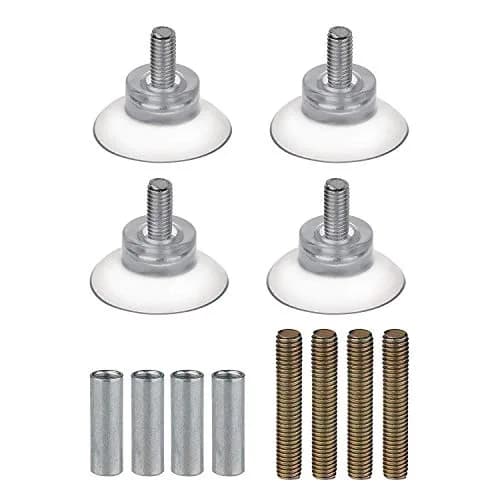 TYMXGHF Rubber Suction Cup Replacements with M6 Screw (Set of 4) | Adjustable Glass Table Top Mounts thumbnail 1