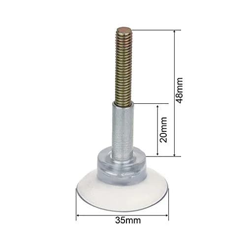 TYMXGHF Rubber Suction Cup Replacements with M6 Screw (Set of 4) | Adjustable Glass Table Top Mounts thumbnail 3