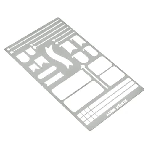 Aleks Melnyk No.62 Metal Bullet Journaling Stencil – Reusable Stainless Steel Template for Planner, Scrapbooking, Habit Tracker, Weekly Spread thumbnail 2