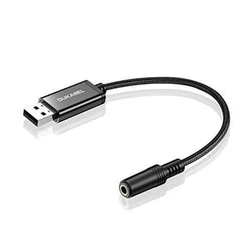 DUKABEL USB Headphone Adapter 25cm | External Sound Card for PC, PS4, PS5, Mac, Linux thumbnail 9