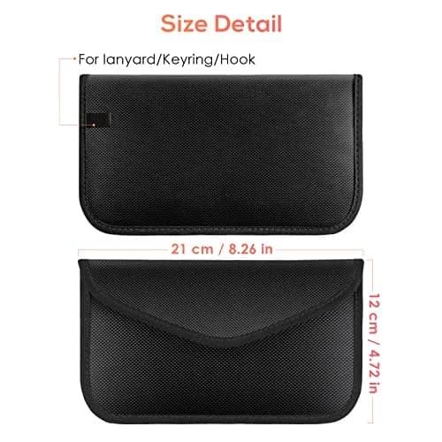 Tuulin 2 Pack Faraday Bags for Phones and Car Keys, Signal Blocking Pouch | Blocks All Signals thumbnail 6