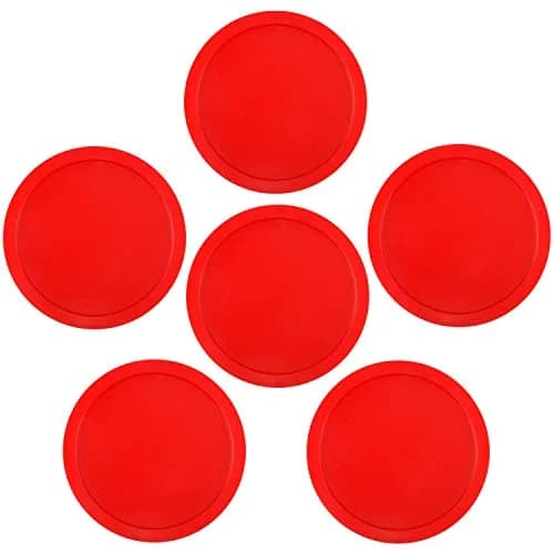 ONE250 Red Air Hockey Pucks 8.25cm (3 1/4 inch) | 6 Pcs Pack for Standard Tables thumbnail 4