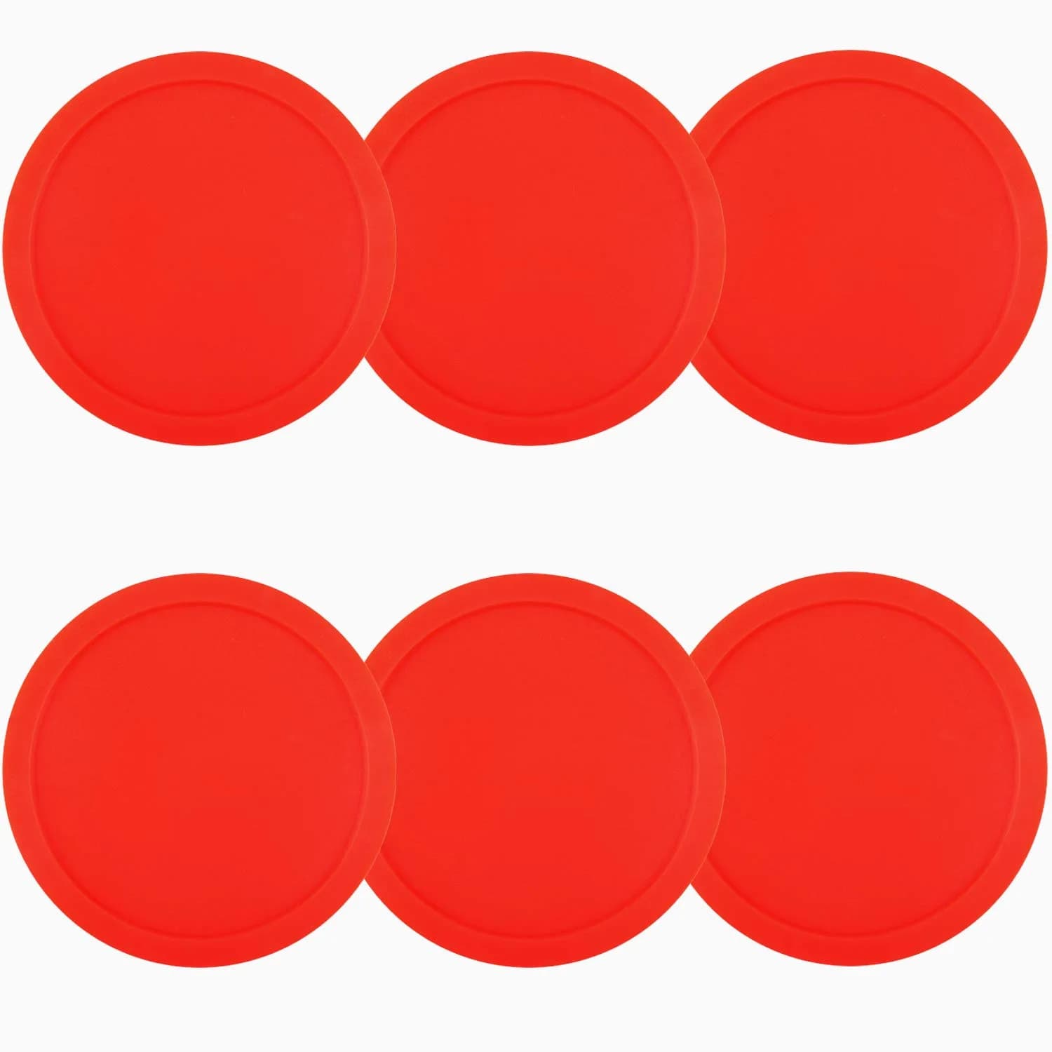 ONE250 Red Air Hockey Pucks 8.25cm (3 1/4 inch) | 6 Pcs Pack for Standard Tables - view 5