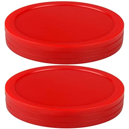 ONE250 Red Air Hockey Pucks 8.25cm (3 1/4 inch) | 6 Pcs Pack for Standard Tables thumbnail 2