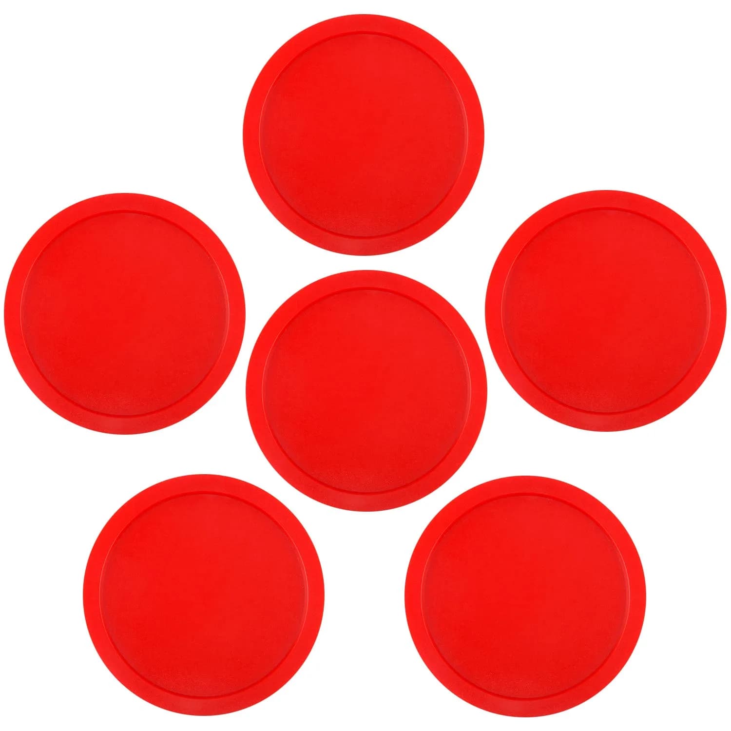 ONE250 Red Air Hockey Pucks 8.25cm (3 1/4 inch) | 6 Pcs Pack for Standard Tables - view 4